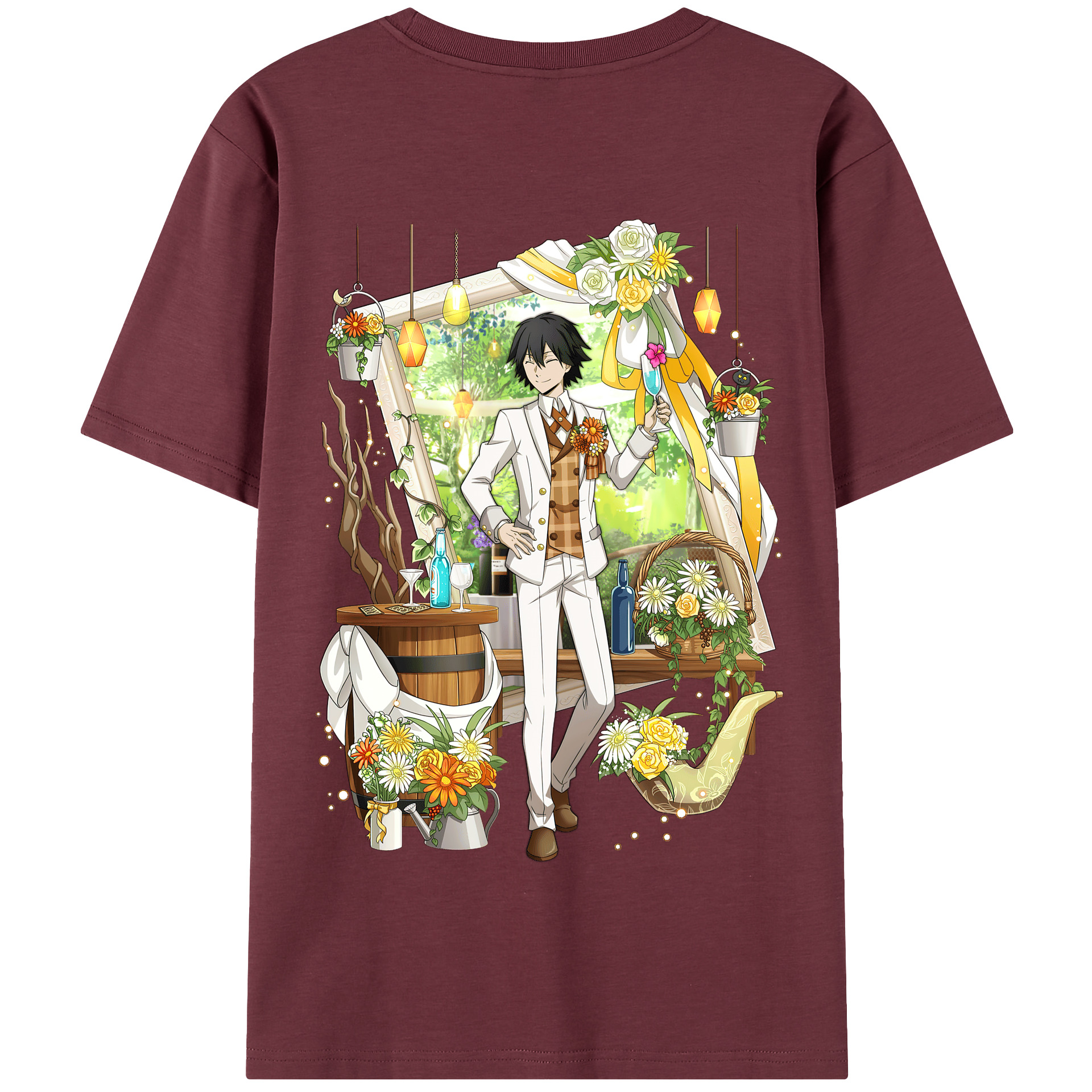 （画像用） 文豪ストレイドッグス Bungo Stray Dogs 綿100％半袖Tシャツ（背面プリント）